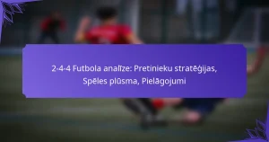 2-4-4 Futbola analīze: Pretinieku stratēģijas, Spēles plūsma, Pielāgojumi
