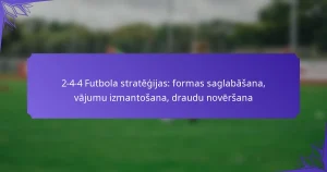 2-4-4 Futbola stratēģijas: formas saglabāšana, vājumu izmantošana, draudu novēršana